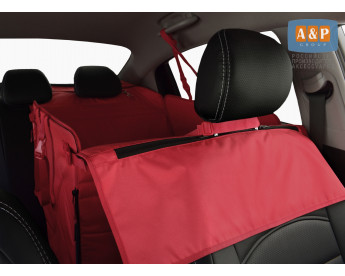 Автогамак Happy Dog Premium (Хэппи Дог Премиум). На половину сиденья. Цвет: красный.