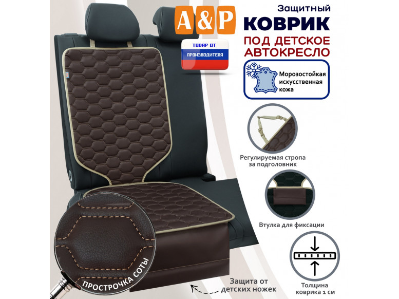 Коврик под детское автокресло. Искусственная кожа. 