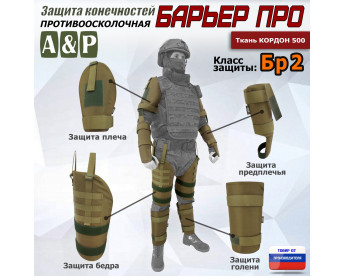 Комплект противоосколочной защиты "Барьер ПРО". Класс защиты Бр 2. Цвет: койот.