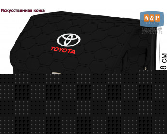 Органайзер-саквояж "Союз Премиум" в багажник Toyota (Тойота), размер L. Цвет: черный с черной прострочкой Соты.